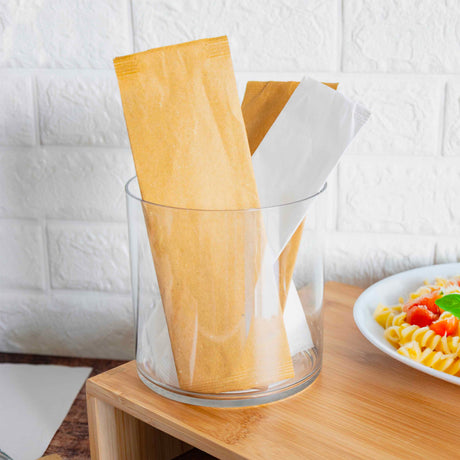 Busta Portaposate in Carta Paglia con Tovagliolo