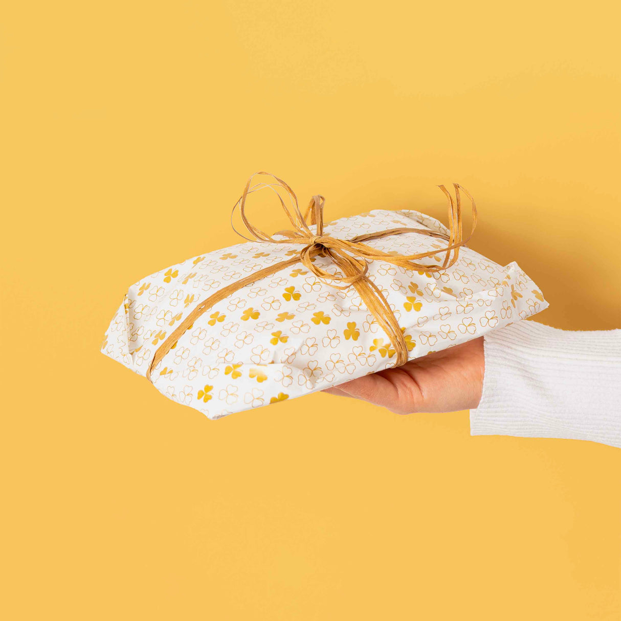 Carta Pelle Aglio Fantasia Trifoglio