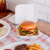 Boîte à burger en pulpe de cellulose biodégradable et
