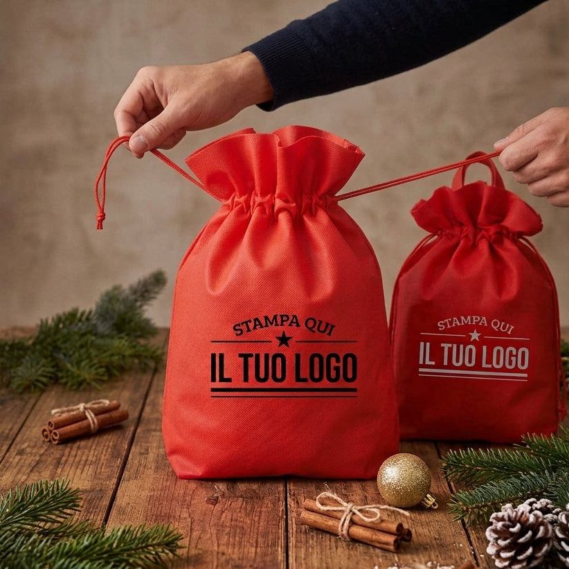 Sacco Portapanettone TNT  Manici Esterni Personalizzabile