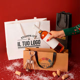 Shopper Elegance Portabottiglia Personalizzabile - stampa a caldo