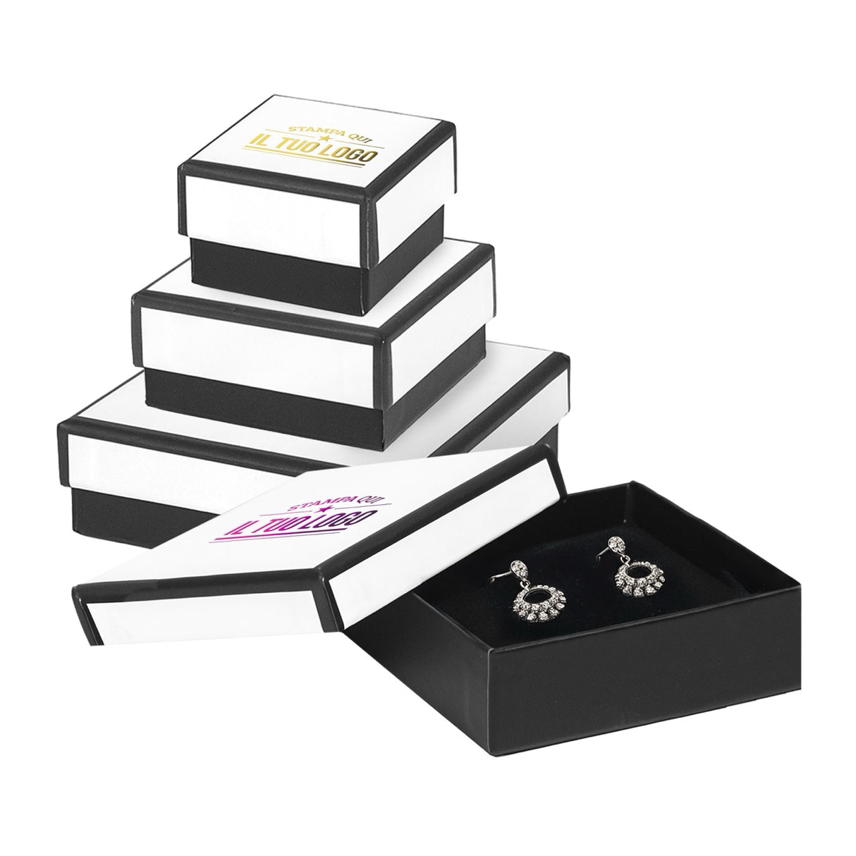 Astuccio Gioielleria Black & White Personalizzabile