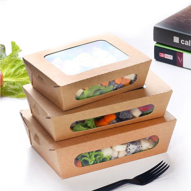 Contenitore da Asporto Kraft con Finestre