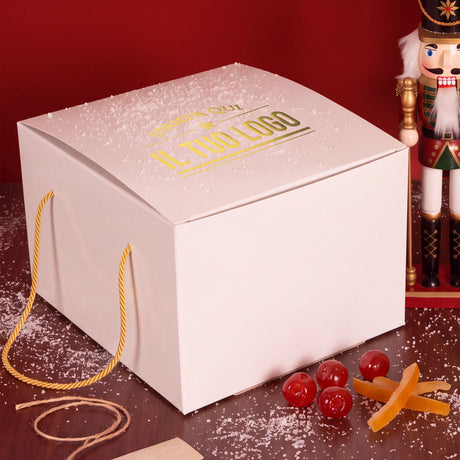 Portapanettone Lucido Basso 1KG Personalizzabile