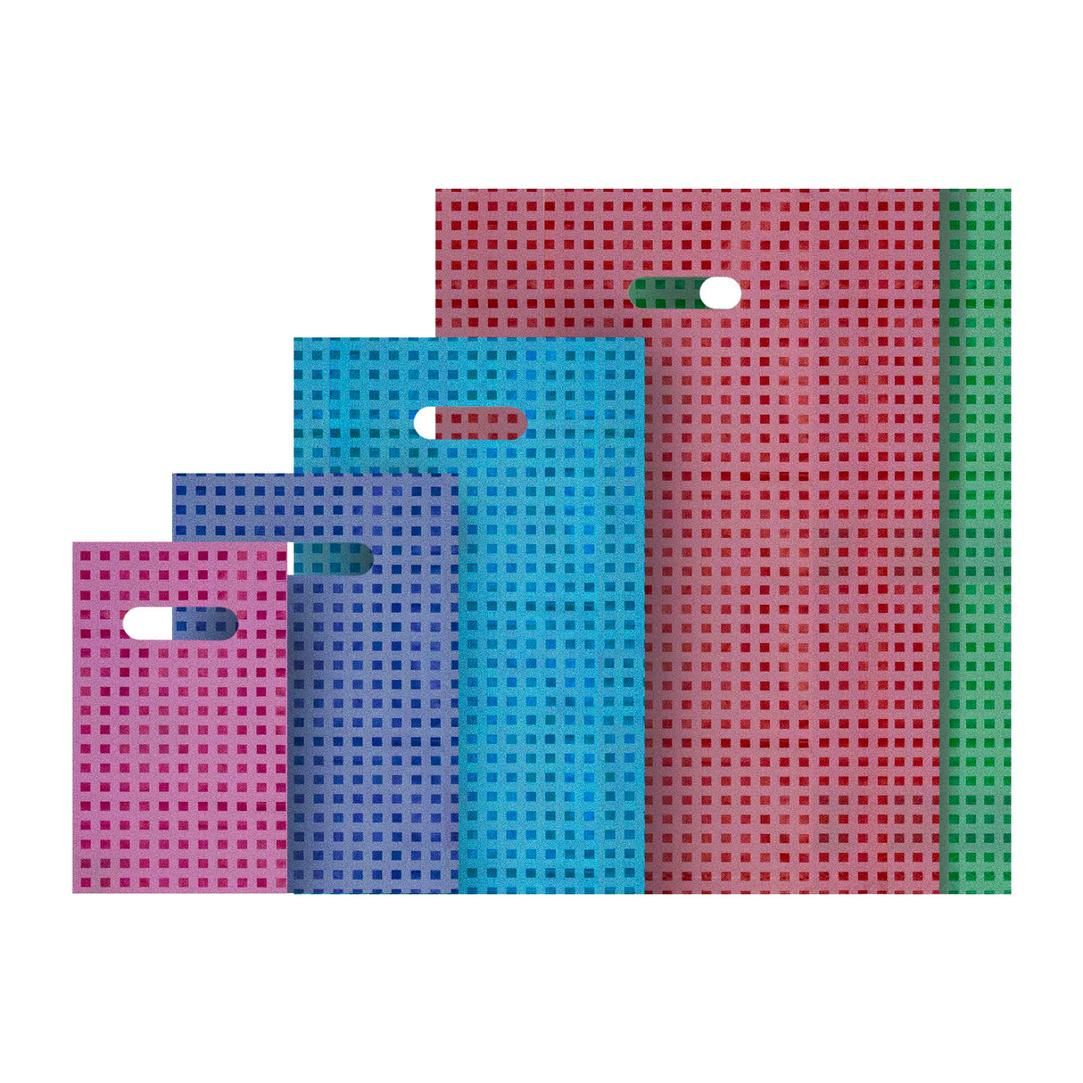 Sac Cabas Plastique à Carreaux