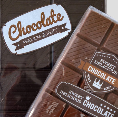 Etichetta Adesiva Chocolate Vintage Mix