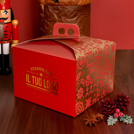 Portapanettone Basso 1KG Personalizzabile Fantasia Maioliche Metal