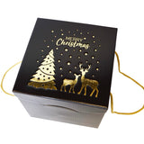 Scatola Scrigno Natalizia con Cordini Merry Christmas stampa oro