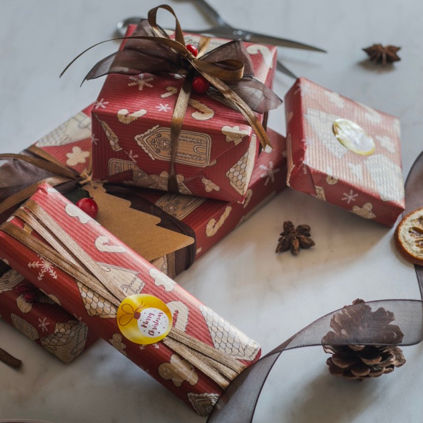 Bobina Carta Regalo Kraft stampa Natalizia Hansel