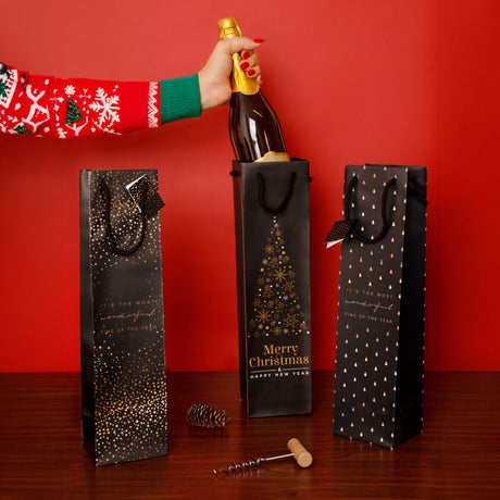 Shopper Wine Black Christmas