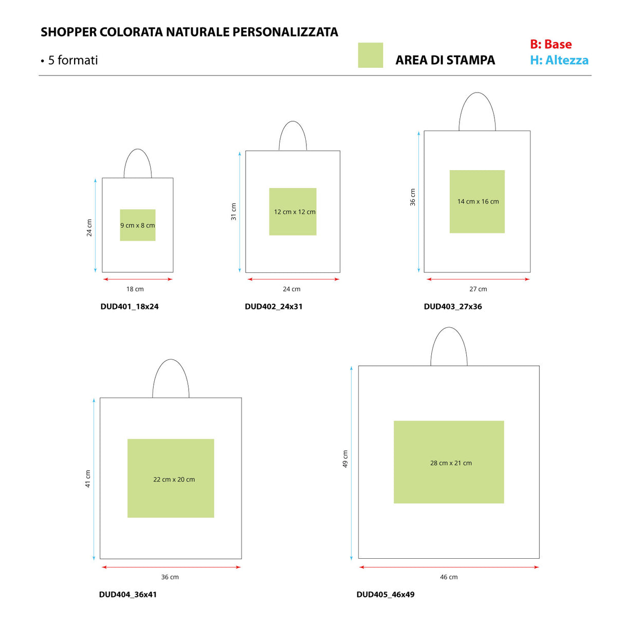 Shopper Colorata Naturale Personalizzata