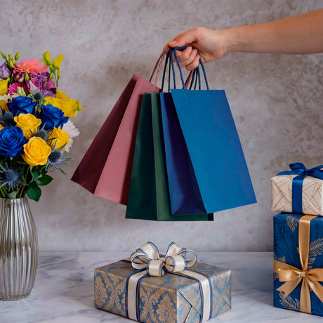 Shopper Carta Colorata Manico in Cordino