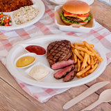 Assiette ovale en pulpe de cellulose