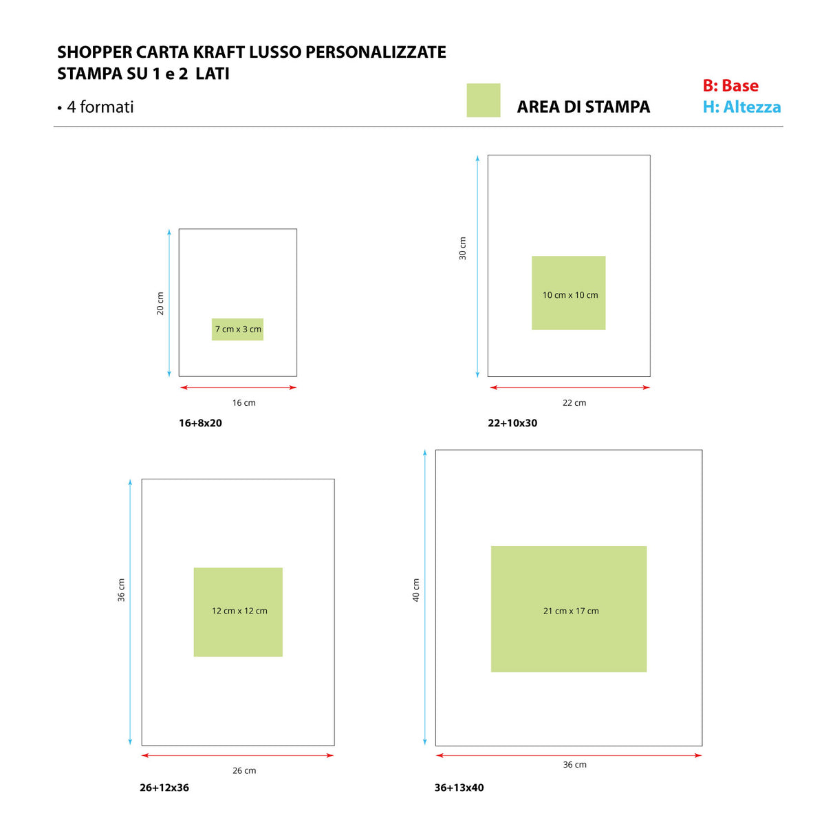 Shopper Carta Lusso Verticale Nera Personalizzata