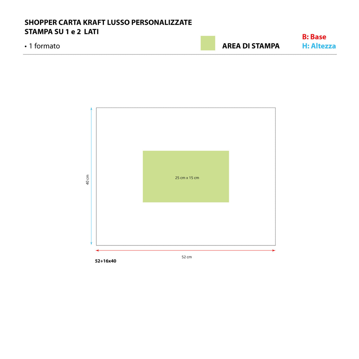 Shopper White con Tag e Foro Personalizzata a colori