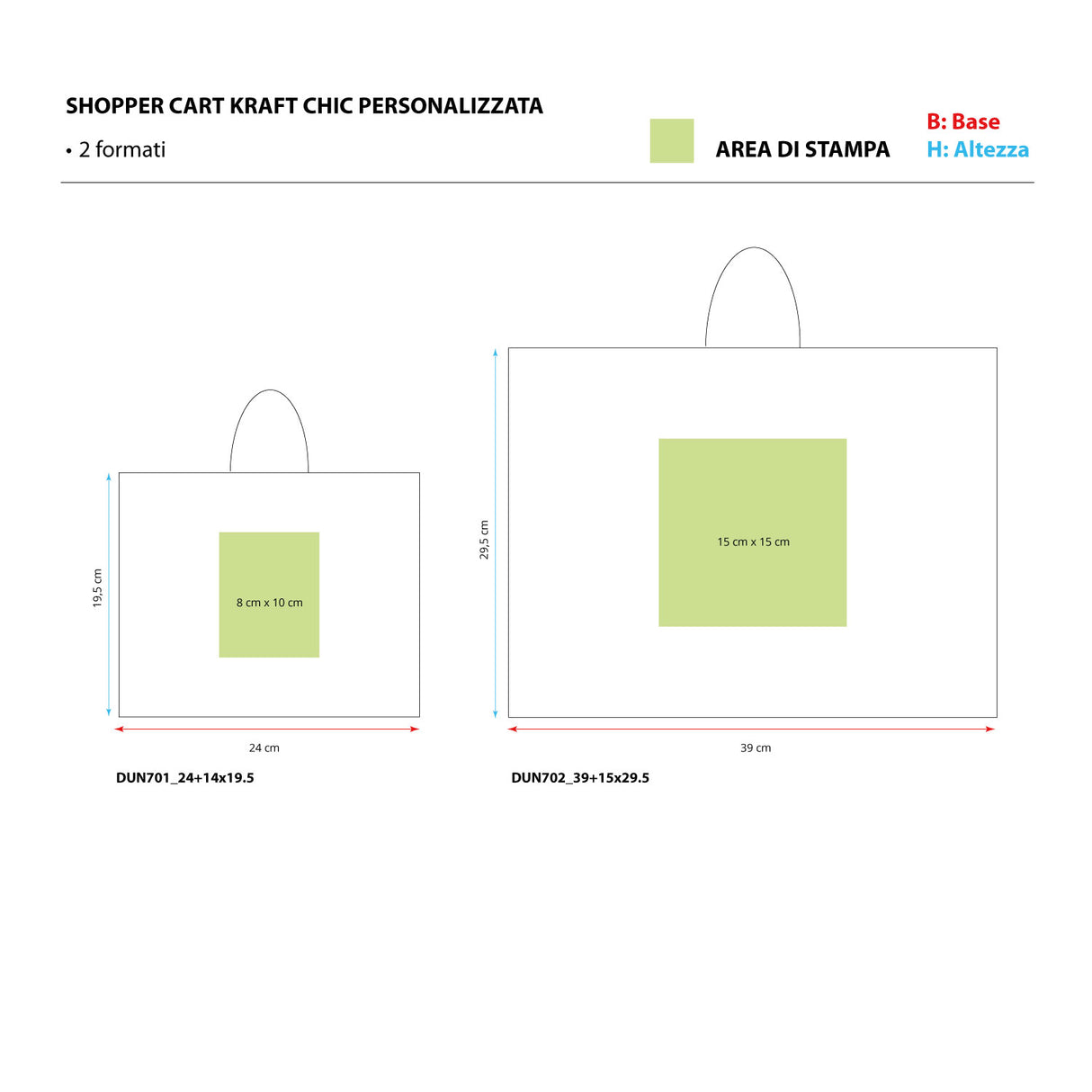 Shopper Cart Kraft Chic Personalizzabile