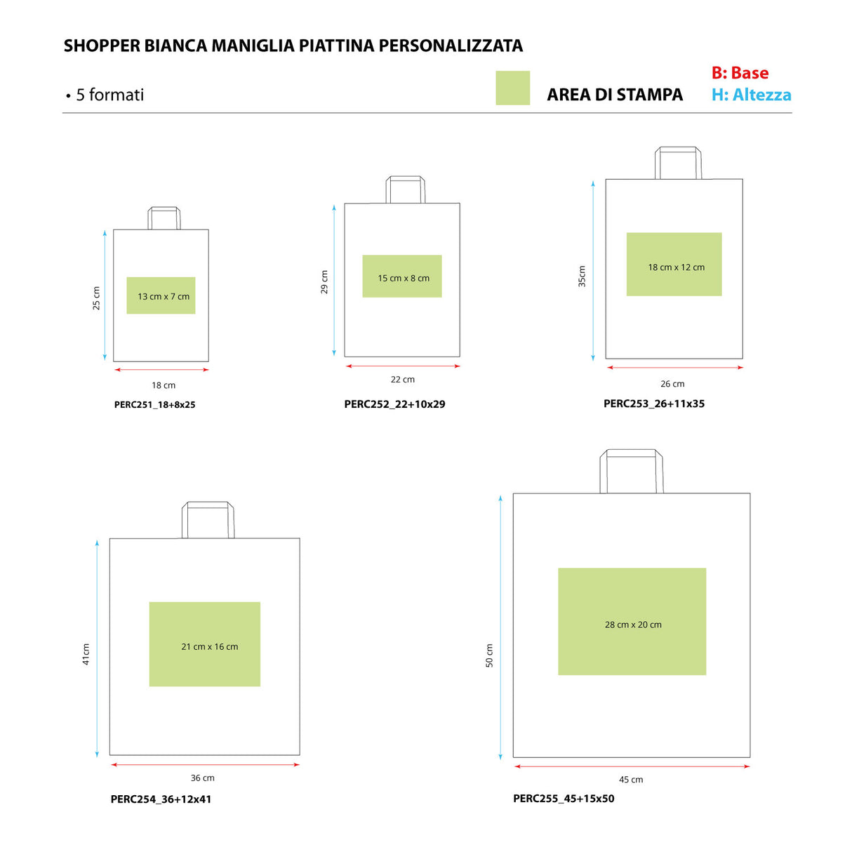 Shopper Carta Riciclata Piattina Personalizzabili