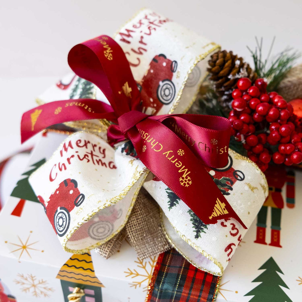 Nastro Doppio Raso Merry Chritmas
