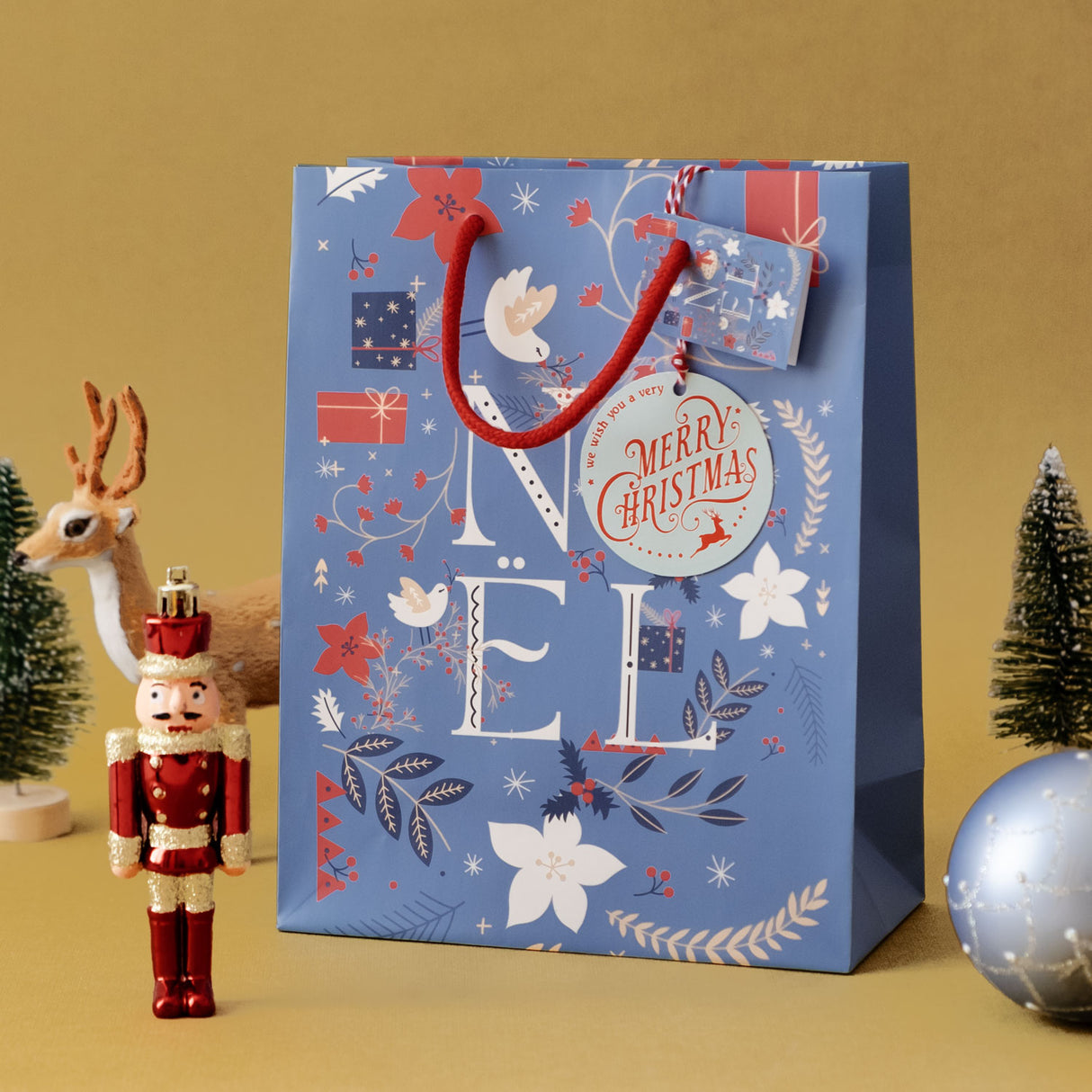 Shopper carta natalizia fantasia Vintage Christmas – eurofides