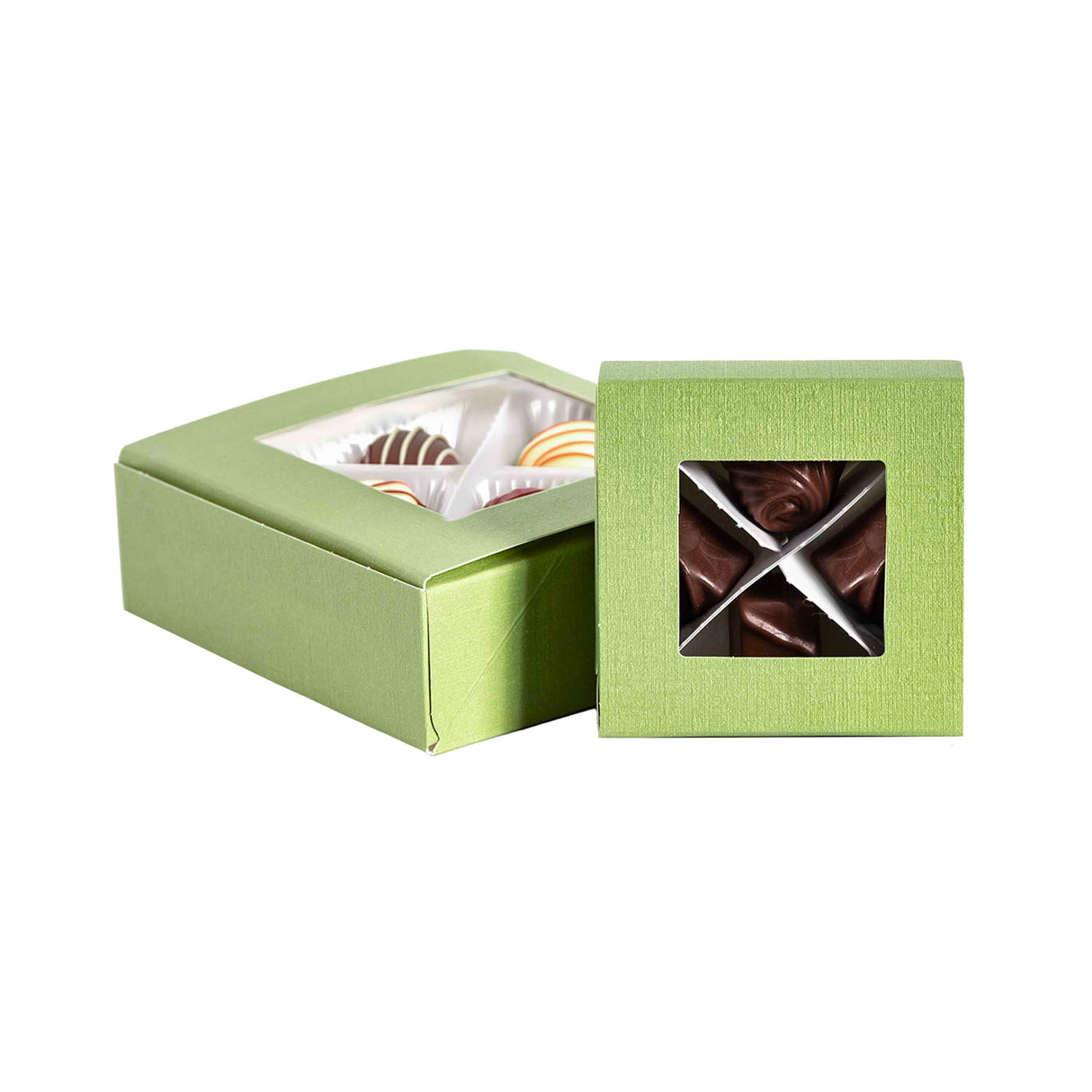 Scatoline Praline in Fibra con Finestra PLA e Divisorio