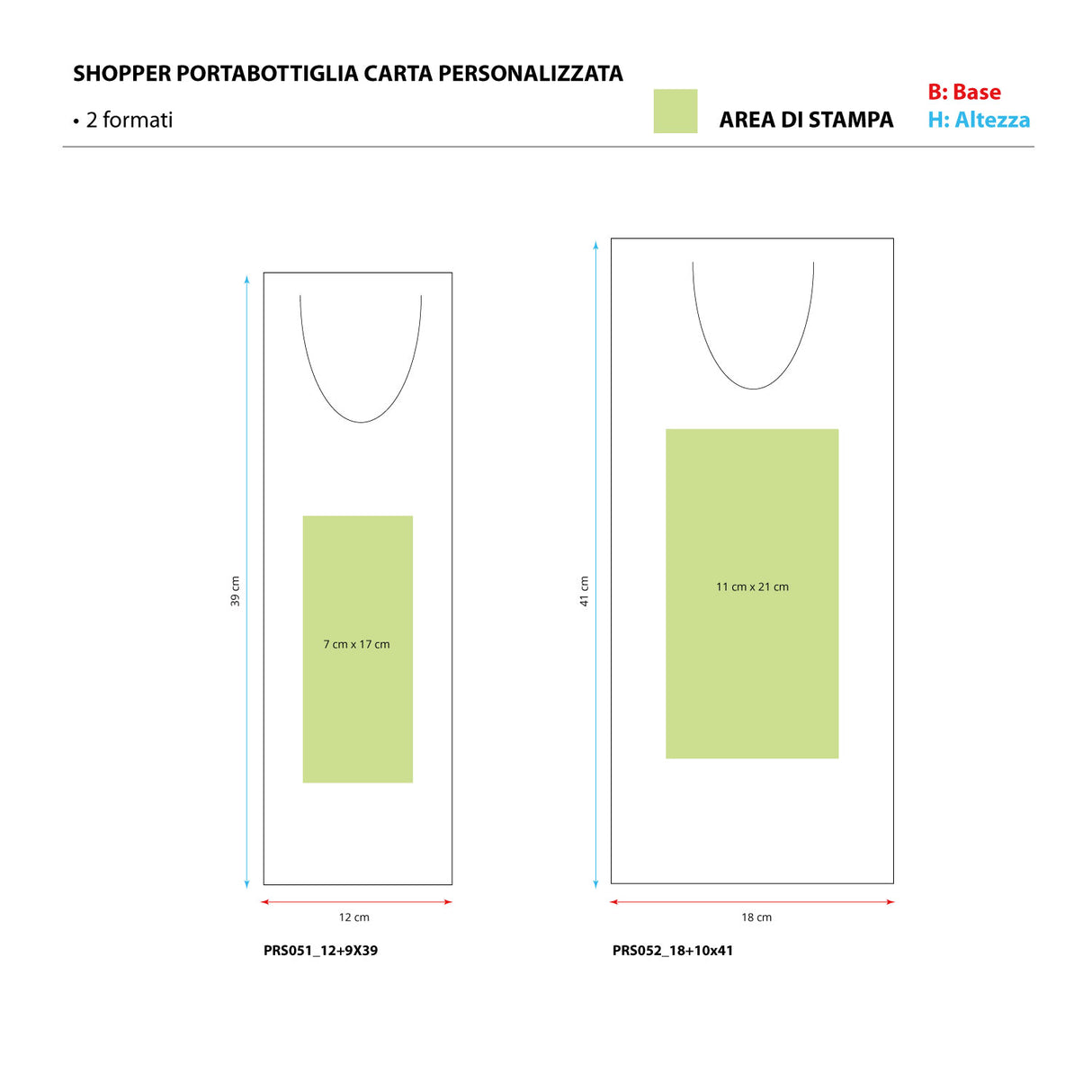 Shopper per Bottiglie Carta Personalizzate