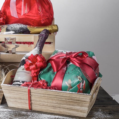 Cesto Vassoio in Legno di Acacia Naturale