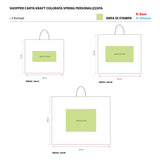 Shopper Carta Kraft Colorata Spring Personalizzata