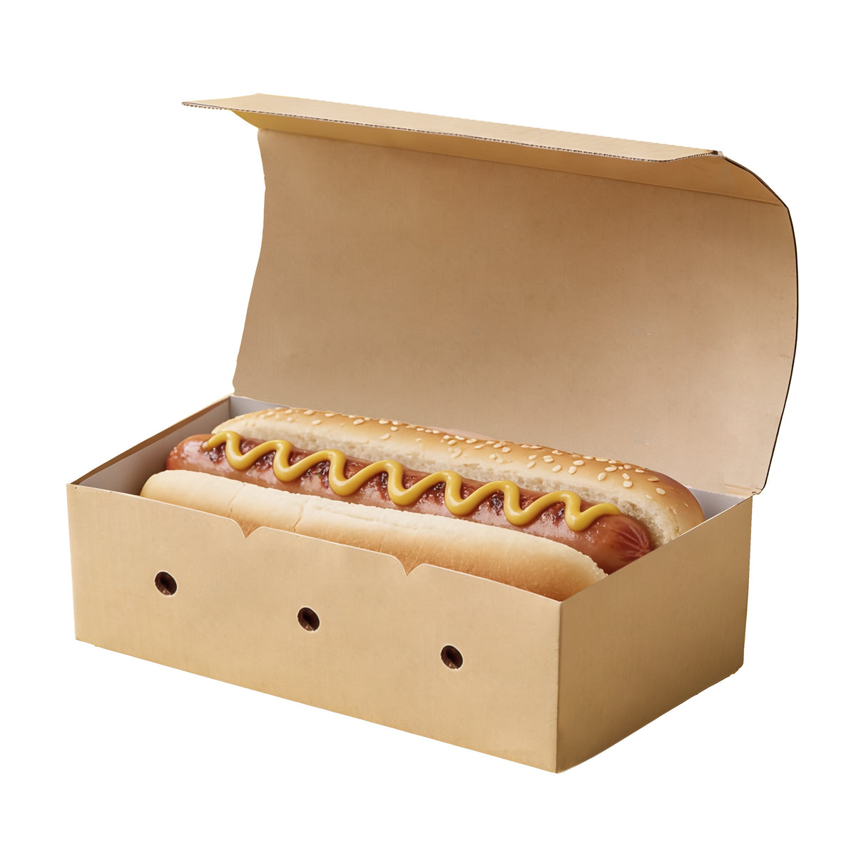 Porta Hot Dog Richiudibile in Cartoncino Kraft