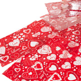 Spezzoni Cellophane Fondo Cuori Rossi