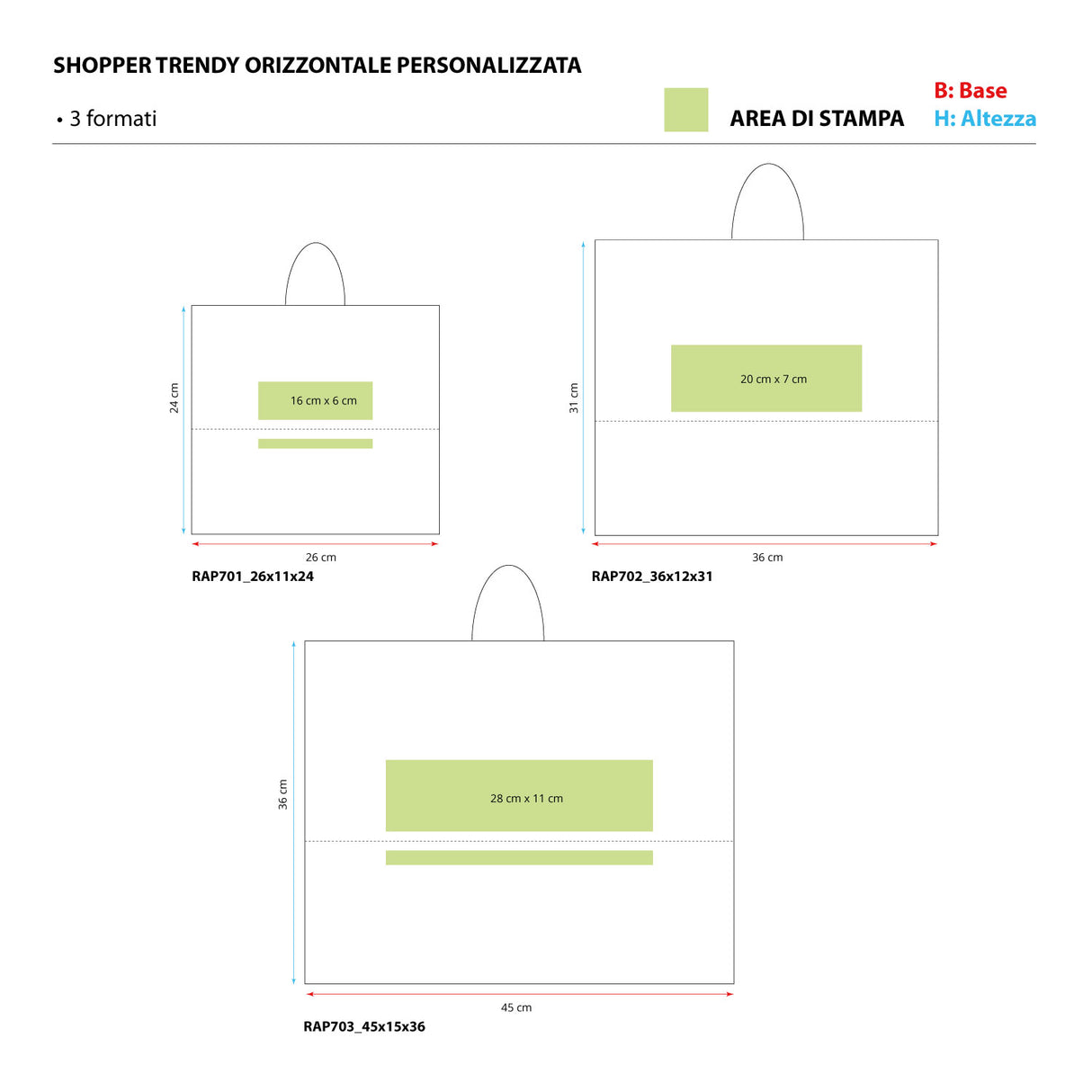Shopper Carta Trendy Orizzontale Personalizzata
