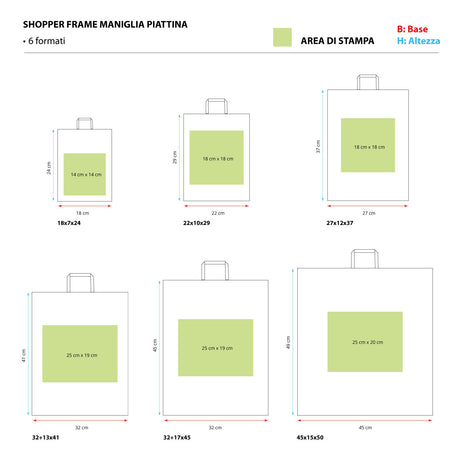 Shopper Cornice Ovetto Piattina Personalizzabile
