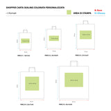 Buste Shopper Carta Sealing Colorata Personalizzata Piattina