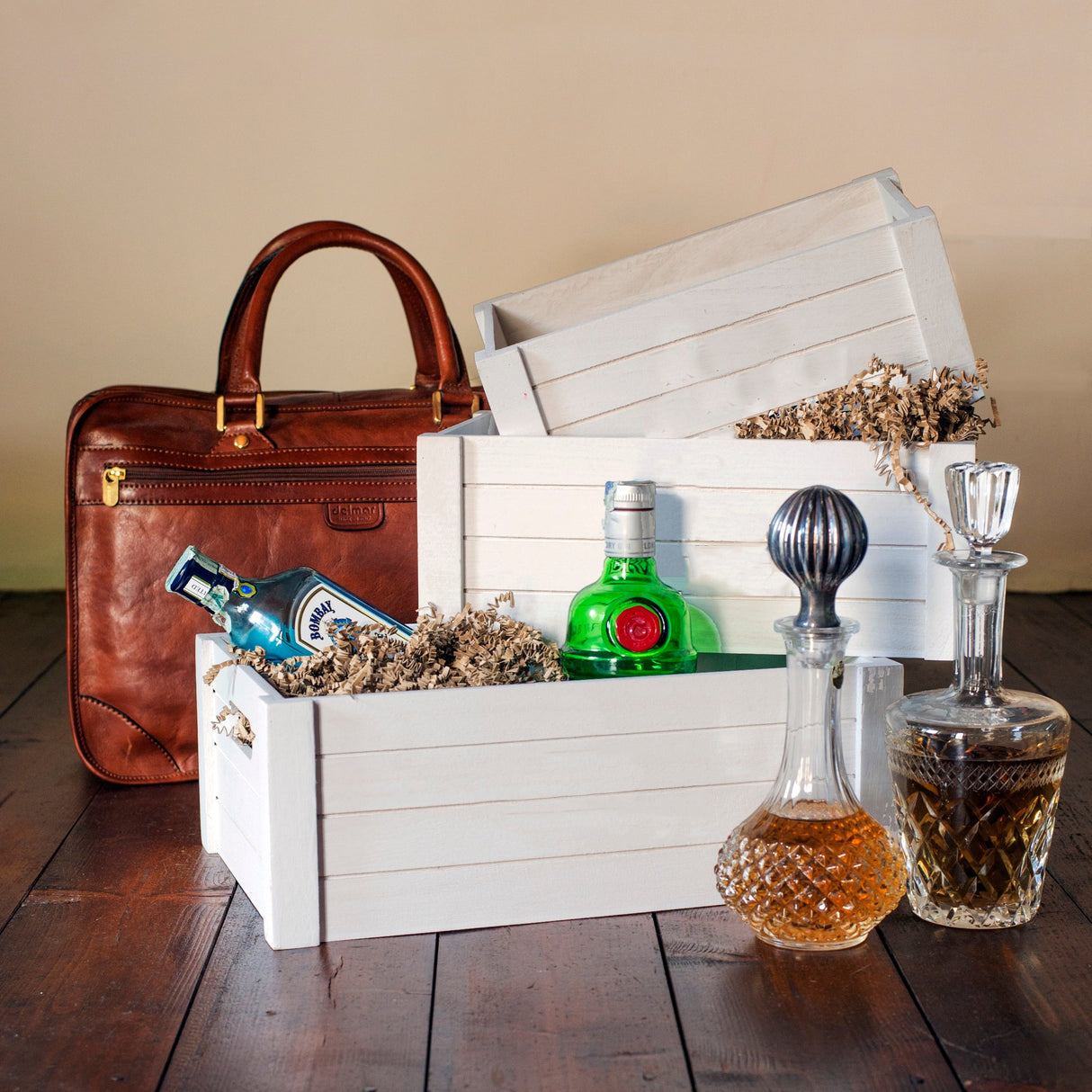 Set Cassette Legno per Cesti Regalo