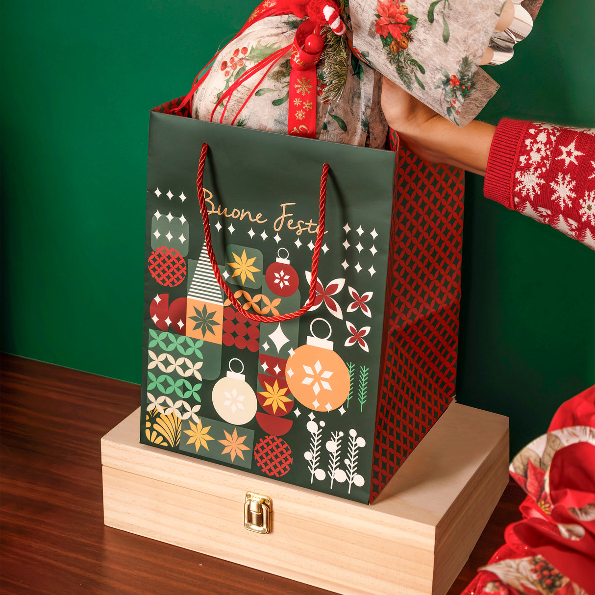 Shopper Villaggio Natale Buone Feste