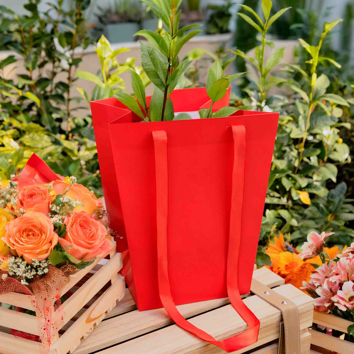 Shopper Piante Elegant Carta Plastificata