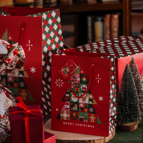 Busta Shopper Joy Merry Christmas