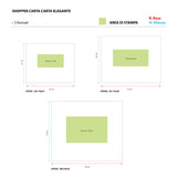 Shopper Carta Elegance Personalizzate con Maniglie in Gros Grain