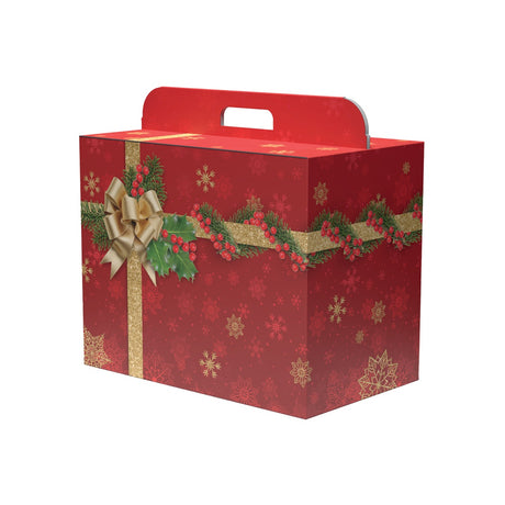 Scatola Natalizia Manigliata Fiocco