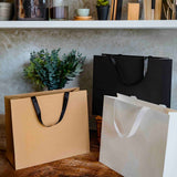 Shopper Carta Elegance con Manico Gros Grain