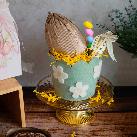 Set 2 Cestini in Feltro Fiorellini