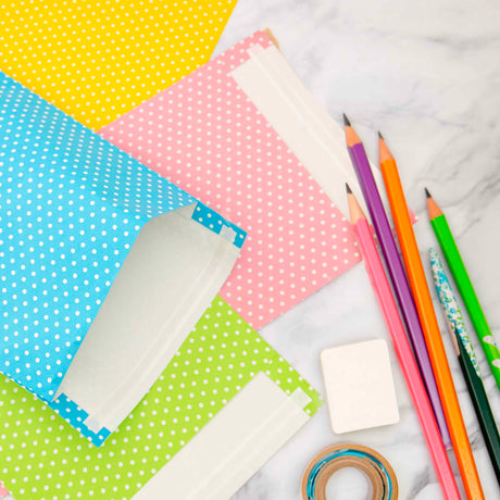 Sacchetto Carta Pois con Patella adesiva Mix