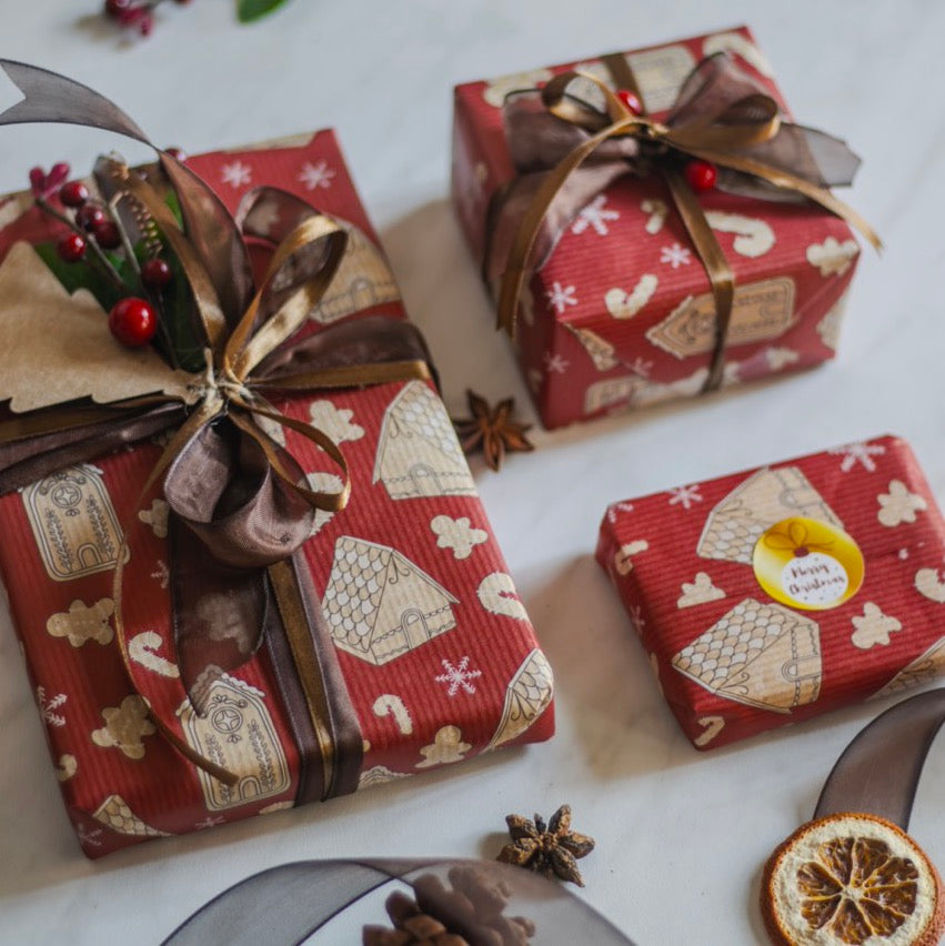Bobina Carta Regalo Kraft stampa Natalizia Hansel