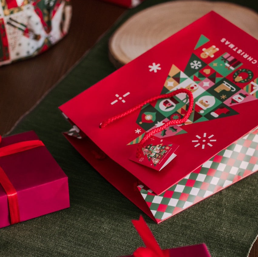 Busta Shopper Joy Merry Christmas