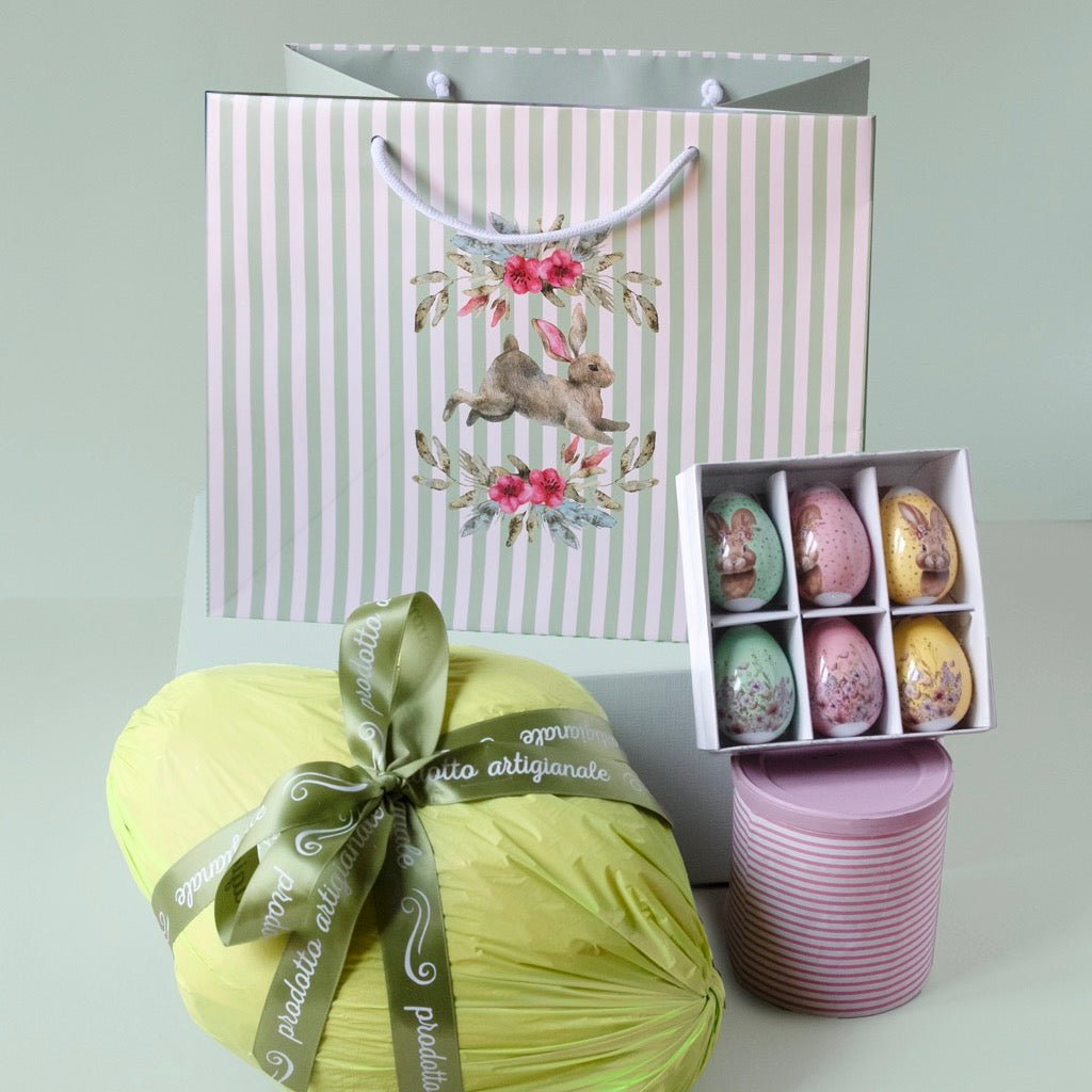 Shopper Carta Lusso Rabbit Fondo Largo
