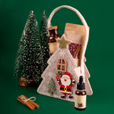 CESTINO PANNO GRIGIO ALBERO CON BABBO E RENNA