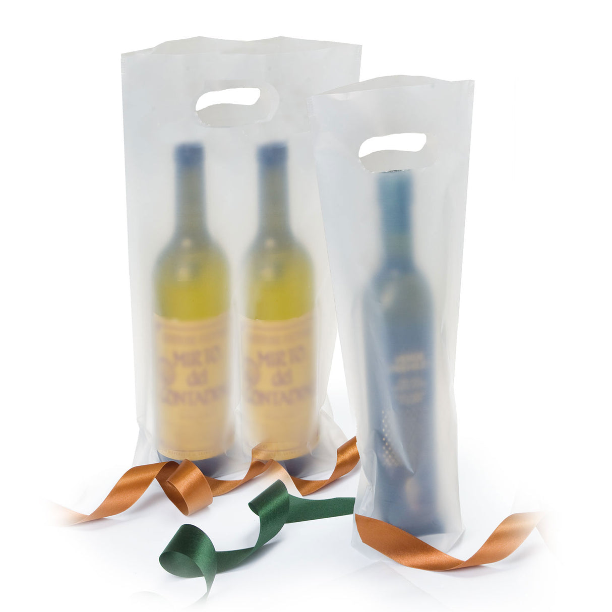 Shopper Plastica Wine Trasparente Per Bottiglie