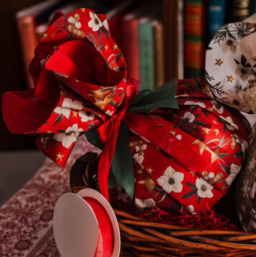 Fogli Tondi per Panettoni Christmas Flower