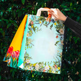 Shopper Carta Fantasia Floreale Maniglia Piattina