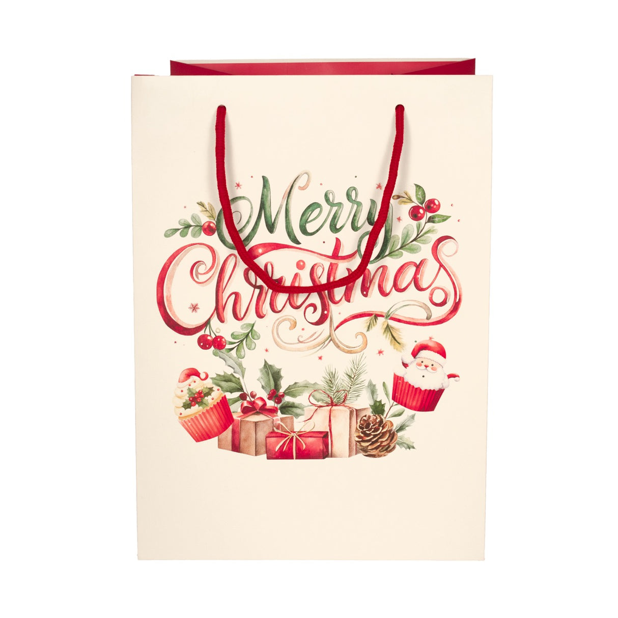 Busta Shopper Merry Christmas Fondo Largo