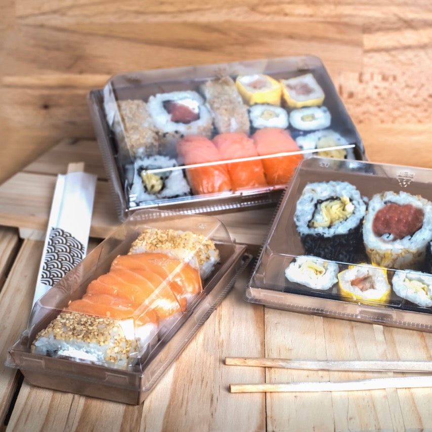 AHAQU 50 Vassoi In Plastica Per Sandwich, 260 X 185 X 45 Mm, Grandi